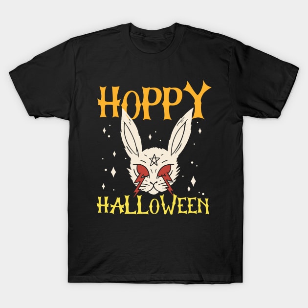 Hoppy Halloween Dead Bunny Halloween T-Shirt by thingsandthings